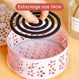 Iron Mosquito Incense Box Fireproof Tray Stand Indoor Household Incense Holder - Pink