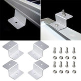 4 Pcs Solar Panel Z-Bracket  Mounting Flat Roof Yacht Rv Mount Aluminum Kit Au