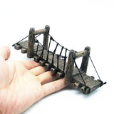 Resin Bridge Aquarium Decoration Fish Tank Accessories Shrimp Tortoise Climbing - Bent Rope Bridge-S