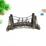 Resin Bridge Aquarium Decoration Fish Tank Accessories Shrimp Tortoise Climbing - Bent Rope Bridge-S