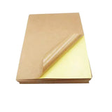 A4 Self Adhesive Sticker Paper Sheet Label Laser Inkjet Print Mailing Address - Brown Kraft*20 PCS