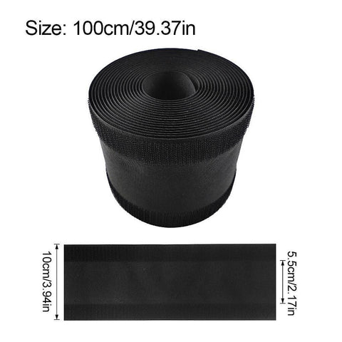 Cable Cover Nylon Sticky Wire Protector Floor Blanket Reusable Cord Tube Cover - Black-3Meter(with adhesive)-Floor