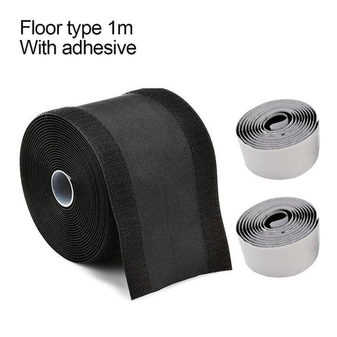 Cable Cover Nylon Sticky Wire Protector Floor Blanket Reusable Cord Tube Cover - Black-3Meter(with adhesive)-Floor