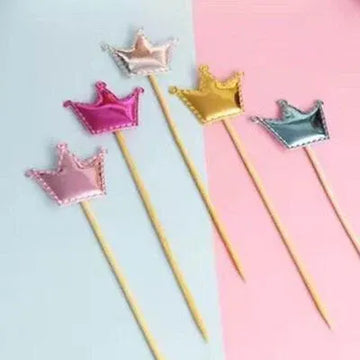 Happy Birthday Acrylic Cake Topper Cake Decoration Golden Silver Party - Colourful-Crown