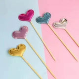 Happy Birthday Acrylic Cake Topper Cake Decoration Golden Silver Party - Colourful-Heart