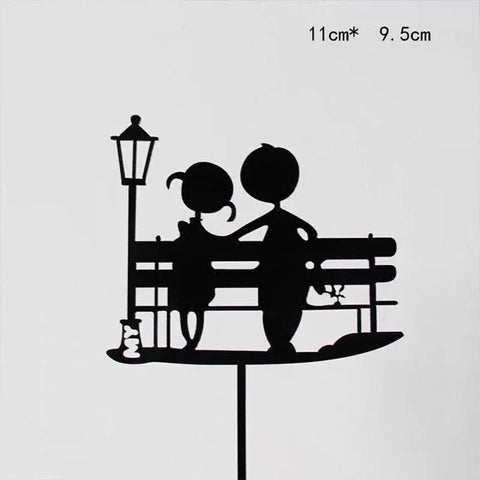 Happy Birthday Acrylic Cake Topper Cake Decoration Golden Silver Party - Colourful-Heart