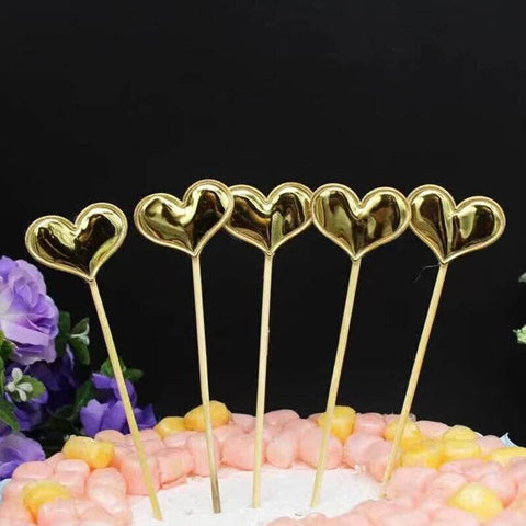 Happy Birthday Acrylic Cake Topper Cake Decoration Golden Silver Party - Gold-Star