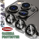 For iPhone 14/14 Plus Metal Camera Lens Glass Screen Protector - Purple