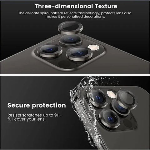 For iPhone 14/14 Plus Metal Camera Lens Glass Screen Protector - Purple