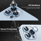 For iPhone 14/14 Plus Metal Camera Lens Glass Screen Protector - Purple