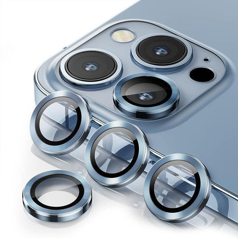 For iPhone 14/14 Plus Metal Camera Lens Glass Screen Protector - Gold