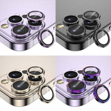 For iPhone 14/14 Plus Metal Camera Lens Glass Screen Protector - Gold