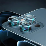 For iPhone 14/14 Plus Metal Camera Lens Glass Screen Protector - Gold