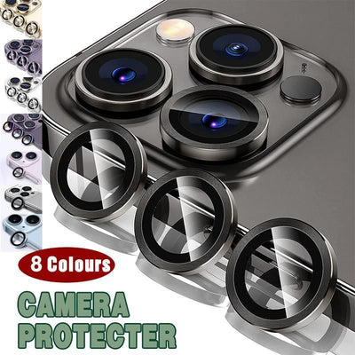 For iPhone 14/14 Plus Metal Camera Lens Glass Screen Protector - Rainbow