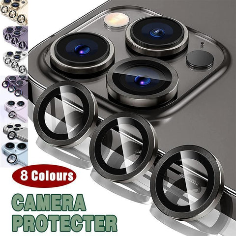 For iPhone 14/14 Plus Metal Camera Lens Glass Screen Protector - Rainbow