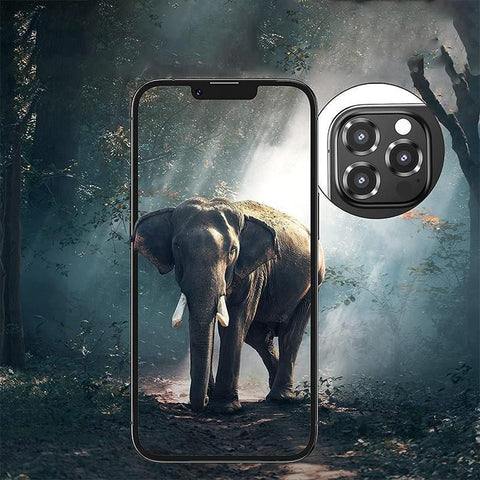 For iPhone 14/14 Plus Metal Camera Lens Glass Screen Protector - Rainbow