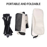 Outdoor Portable Lightweight Folding Camping Chair High Back Fishing Chair - White