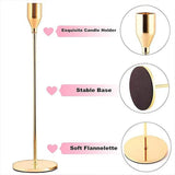 Set of 3 Decorative Candlestick Holder Candle Stand for Wedding / Dinner / Party - French Gold