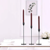 Set of 3 Decorative Candlestick Holder Candle Stand for Wedding / Dinner / Party - French Gold