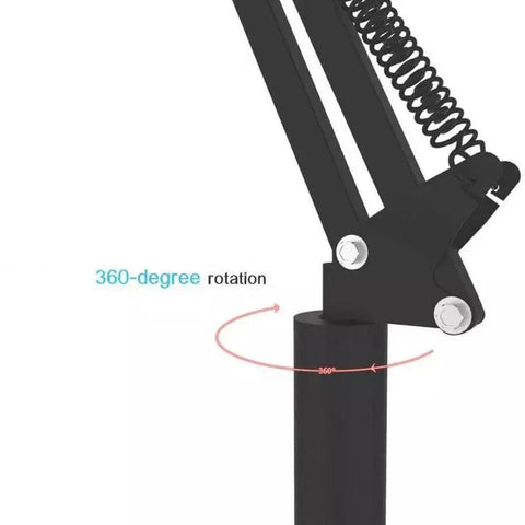 Hands Free Floor Stand Adjustable Bed Clip Holder For Tablet iPad iPhone Switch - 175cm White(Floor Cantilever Stand