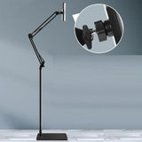 Hands Free Floor Stand Adjustable Bed Clip Holder For Tablet iPad iPhone Switch - 175cm White(Floor Cantilever Stand