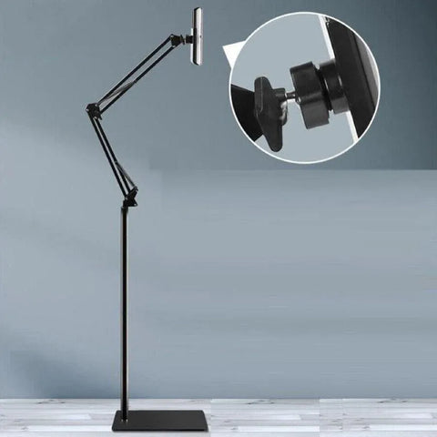 Hands Free Floor Stand Adjustable Bed Clip Holder For Tablet iPad iPhone Switch - 175cm White(Floor Cantilever Stand
