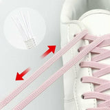 No Tie Locked Elastic Shoelace Shoe Lace Lazy Laces Sports Sneakers - Grey
