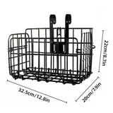 Foldable Bicycle Basket Front and Rear Hanging Storage Rack Bike Accessories - Black
