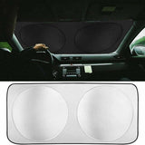 Car Windshield Sunshade Foldable 150×70cm UV Block Front Visor for SUV Van