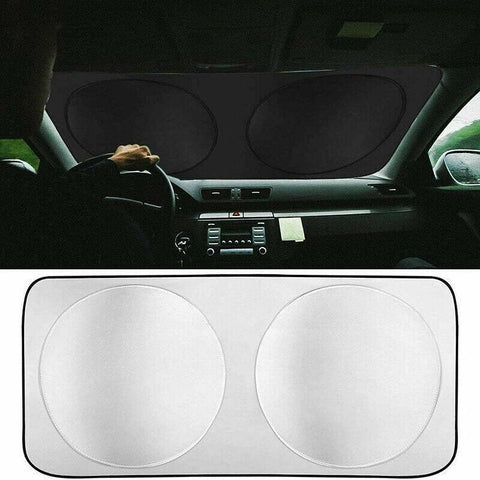 Car Windshield Sunshade Foldable 150×70cm UV Block Front Visor for SUV Van