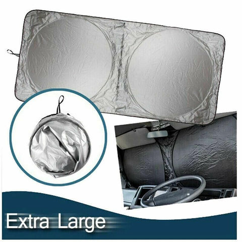 Car Windshield Sunshade Foldable 150×70cm UV Block Front Visor for SUV Van