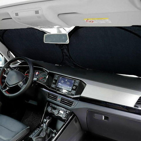 Car Windshield Sunshade Foldable 150×70cm UV Block Front Visor for SUV Van