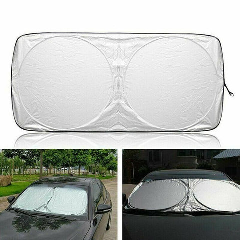 Car Windshield Sunshade Foldable 150×70cm UV Block Front Visor for SUV Van
