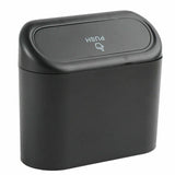 Mini Car Trash Bin with Lid Multifunction Rubbish Can for Vehicle Office Desktop Use