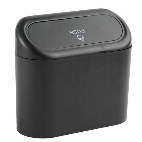 Mini Car Trash Bin with Lid Multifunction Rubbish Can for Vehicle Office Desktop Use
