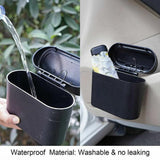 Mini Car Trash Bin with Lid Multifunction Rubbish Can for Vehicle Office Desktop Use