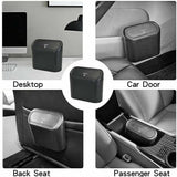 Mini Car Trash Bin with Lid Multifunction Rubbish Can for Vehicle Office Desktop Use
