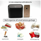 Mini Car Trash Bin with Lid Multifunction Rubbish Can for Vehicle Office Desktop Use