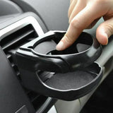 Car Cup Holder Air Vent Drink Mount Black Clip-On Can Bottle Holder for Vehicle Black