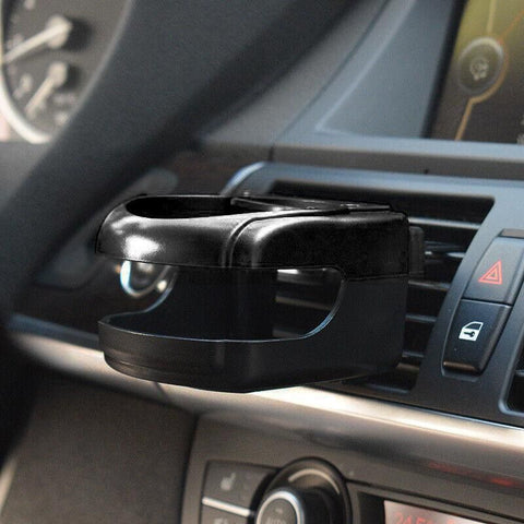 Car Cup Holder Air Vent Drink Mount Black Clip-On Can Bottle Holder for Vehicle Black