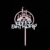 Up to 20pcs Princess Cake Topper Castle Cupcake Party Birthday Supplies Pink - 1pc