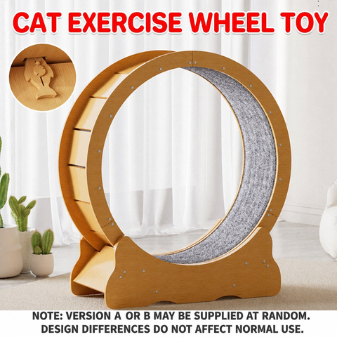 Cat Exercise Wheel Toy Furniture Running Treadmill Exerciser Scratcher Board