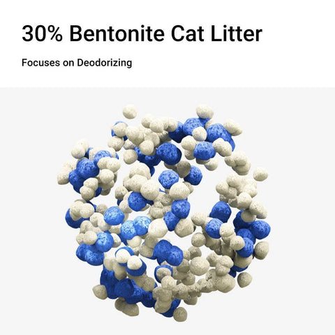 2.4kg Mixed Crushed Bentonite Tofu Cat Litter Cat Litter Deodorant Cat Supplies - 2.4kg*4