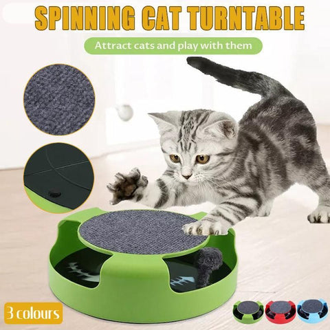 Motion Kitten Cat Toy Catch The Mouse Chase Interactive Cat Training Scratchpad - Red