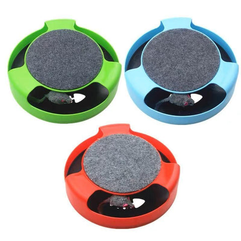 Motion Kitten Cat Toy Catch The Mouse Chase Interactive Cat Training Scratchpad - Red