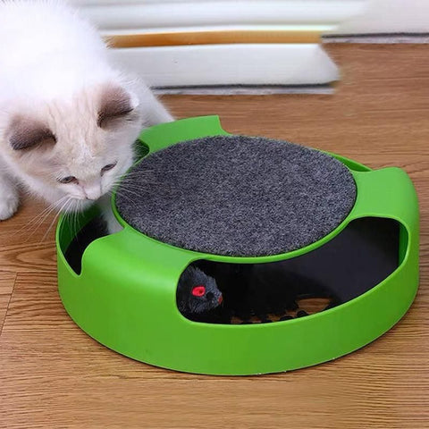 Motion Kitten Cat Toy Catch The Mouse Chase Interactive Cat Training Scratchpad - Red
