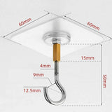 12 PCS Heavy Duty Self Adhesive Hooks Stainless Steel Ceiling Hooks for Home - Closed