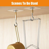 12 PCS Heavy Duty Self Adhesive Hooks Stainless Steel Ceiling Hooks for Home - Closed