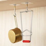 12 PCS Heavy Duty Self Adhesive Hooks Stainless Steel Ceiling Hooks for Home - Closed
