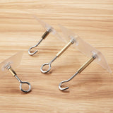 12 PCS Heavy Duty Self Adhesive Hooks Stainless Steel Ceiling Hooks for Home - Closed